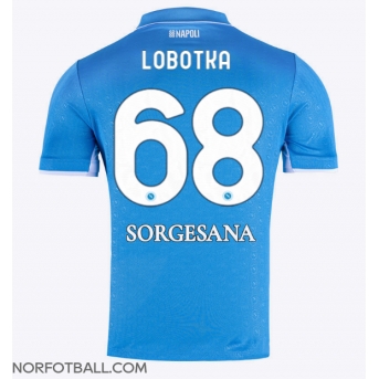 Billige Fotballdrakt SSC Napoli Stanislav Lobotka #68 Replika Hjemmedrakt 2024-25 Kortermet